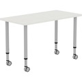 Lorell Rectangle Lorell Height-adjustable 48" Rectangular Table, 23.62 W, 48 L, 33.62 H, Laminate Top 69581